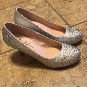 Rhinestones silver heels